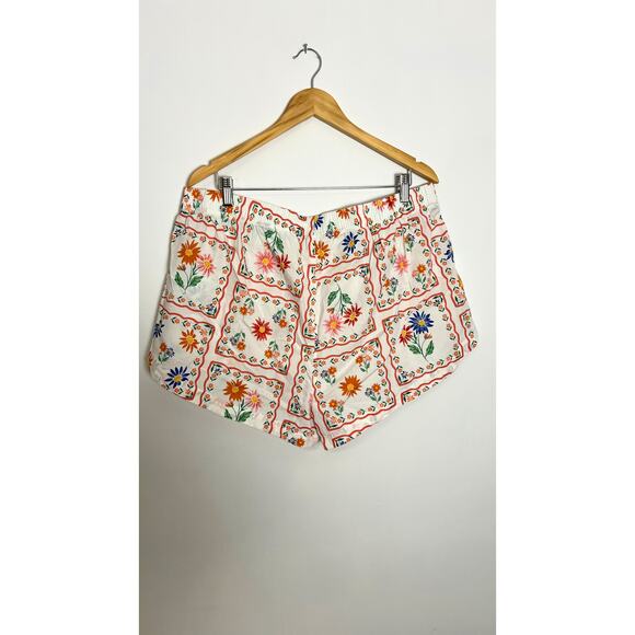 Floral Postcard Poplin Boxer Pajama Shorts Old Navy Size XL - Picture 1 of 5